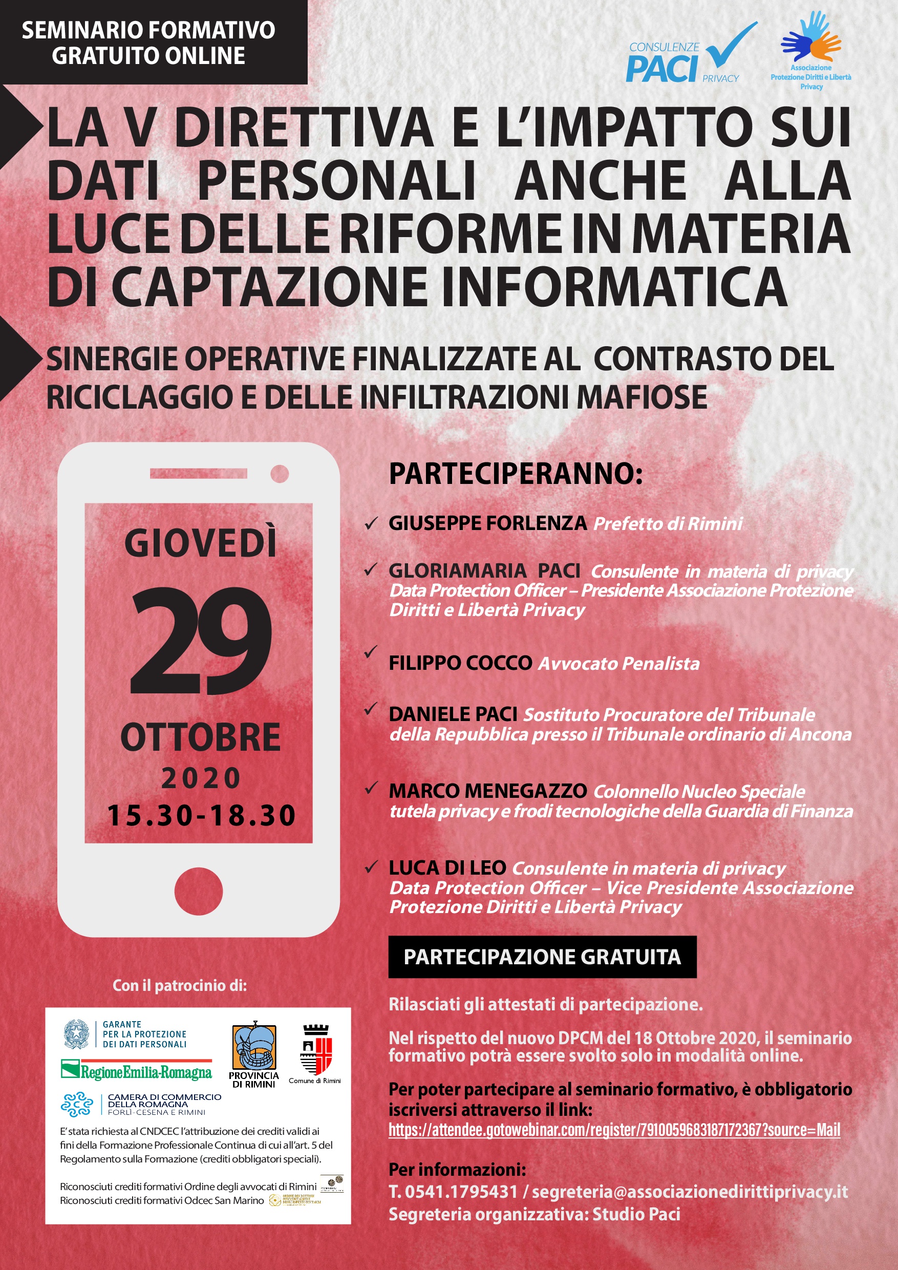 LA V DIRETTIVA E L’IMPATTO SUI DATI PERSONALI ANCHE ALLA LUCE DELLE RIFORME IN MATERIA DI CAPTAZIONE INFORMATICA